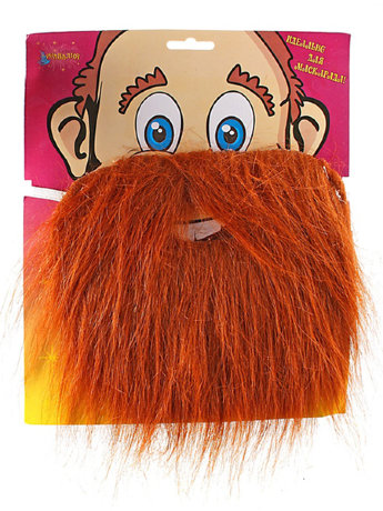 Карнавальная борода рыжая 453871
